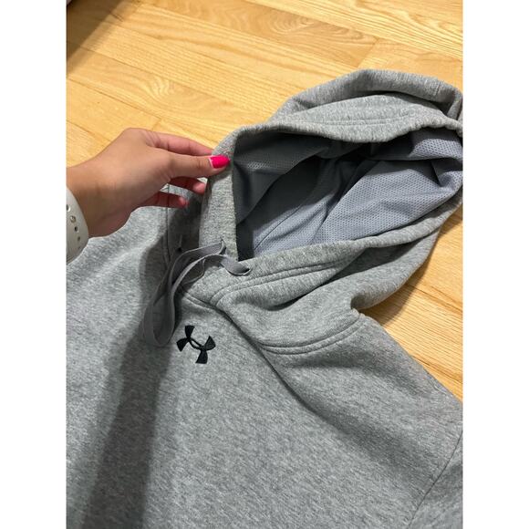 Unisex Gray Under Armour Pullover Hoodie - Picture 2 of 7